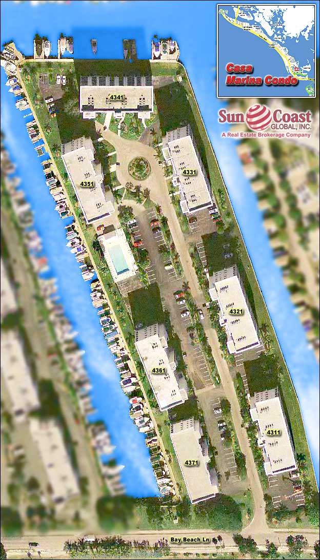 Casa Marina Overhead Map